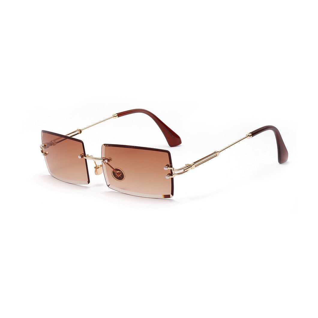 Fashion Rimless Square Sun Glasses