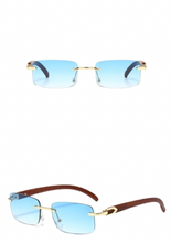 Load image into Gallery viewer, Frameless Wood Grain Sunglasses
