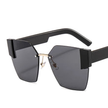 Load image into Gallery viewer, Oversized Vintage Rimless Square Cat Eye Sunglasses
