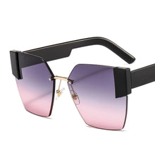 Load image into Gallery viewer, Oversized Vintage Rimless Square Cat Eye Sunglasses
