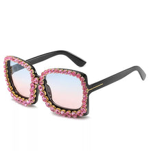 Load image into Gallery viewer, Vintage Oversized Square Colorful Diamond Sunglasses
