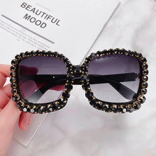 Load image into Gallery viewer, Vintage Oversized Square Colorful Diamond Sunglasses
